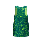 Custom Design and Manufacturing Tank Top Sportswear Running Bonding Seamless sublimation printing pattern Leaf Polyester-Spandex blend 4-way stretch OEM/ODM Low MOQ