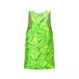 Custom Design and Manufacturing Tank Top Sportswear Running Bonding Seamless sublimation printing pattern Leaf Polyester-Spandex blend 4-way stretch OEM/ODM Low MOQ