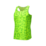 Custom Design and Manufacturing Tank Top Sportswear Running Bonding Seamless sublimation printing pattern Cat Polyester-Spandex blend 4-way stretch OEM/ODM Low MOQ