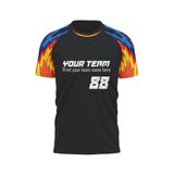 Custom Design and Manufacturing Football Kit Sports crew neck short sleeves sublimation printing pattern Ghost Rider Polyester-Spandex blend 4-way stretch OEM/ODM Low MOQ