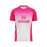 Custom Design and Manufacturing Football Kit Sports crew neck short sleeves sublimation printing pattern Geometry Gradient Polyester-Spandex blend 4-way stretch OEM/ODM Low MOQ