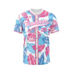 Áo Thun Thể Thao Phong Cách Bóng Chày - Họa Tiết Hoa Lá BC03