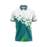 Custom Design and Manufacturing Polo Shirt Sportswear Pickleball & Tennis polo collar short sleeves sublimation printing pattern Triangle Pattern Polyester-Spandex blend 4-way stretch OEM/ODM Low MOQ