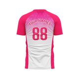 Custom Design and Manufacturing Football Kit Sports crew neck short sleeves sublimation printing pattern Geometry Gradient Polyester-Spandex blend 4-way stretch OEM/ODM Low MOQ