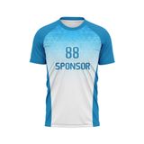 Custom Design and Manufacturing Football Kit Sports crew neck short sleeves sublimation printing pattern Geometry Gradient Polyester-Spandex blend 4-way stretch OEM/ODM Low MOQ