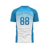 Custom Design and Manufacturing Football Kit Sports crew neck short sleeves sublimation printing pattern Geometry Gradient Polyester-Spandex blend 4-way stretch OEM/ODM Low MOQ