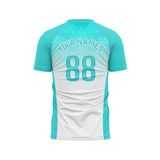 Custom Design and Manufacturing Football Kit Sports crew neck short sleeves sublimation printing pattern Geometry Gradient Polyester-Spandex blend 4-way stretch OEM/ODM Low MOQ