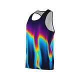 Custom Design and Manufacturing Tank Top Sportswear Running Bonding Seamless sublimation printing pattern Galaxy Dream Polyester-Spandex blend 4-way stretch OEM/ODM Low MOQ