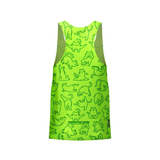 Custom Design and Manufacturing Tank Top Sportswear Running Bonding Seamless sublimation printing pattern Cat Polyester-Spandex blend 4-way stretch OEM/ODM Low MOQ