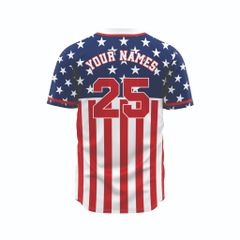 Áo Thun Thể Thao Phong Cách Bóng Chày - Họa Tiết Cờ Nước Mỹ BC06