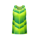 Custom Design and Manufacturing Tank Top Sportswear Running Bonding Seamless sublimation printing pattern Striped Polyester-Spandex blend 4-way stretch OEM/ODM Low MOQ