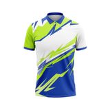 Custom Design and Manufacturing Polo Shirt Sportswear Pickleball & Tennis polo collar short sleeves sublimation printing pattern sports Green Polyester-Spandex blend 4-way stretch OEM/ODM Low MOQ