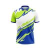Custom Design and Manufacturing Polo Shirt Sportswear Pickleball & Tennis polo collar short sleeves sublimation printing pattern sports Green Polyester-Spandex blend 4-way stretch OEM/ODM Low MOQ