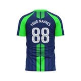 Custom Design and Manufacturing Football Kit Sports crew neck short sleeves sublimation printing pattern Striped Polyester-Spandex blend 4-way stretch OEM/ODM Low MOQ
