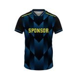 Custom Design and Manufacturing Football Kit Sports crew neck short sleeves sublimation printing pattern Sports Black Polyester-Spandex blend 4-way stretch OEM/ODM Low MOQ