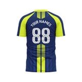Custom Design and Manufacturing Football Kit Sports crew neck short sleeves sublimation printing pattern Striped Polyester-Spandex blend 4-way stretch OEM/ODM Low MOQ