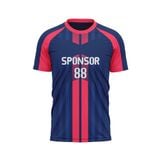 Custom Design and Manufacturing Football Kit Sports crew neck short sleeves sublimation printing pattern Striped Polyester-Spandex blend 4-way stretch OEM/ODM Low MOQ