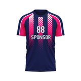 Custom Design and Manufacturing Football Kit Sports crew neck short sleeves sublimation printing pattern Striped Caro Polyester-Spandex blend 4-way stretch OEM/ODM Low MOQ