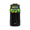  Custom Design and Manufacturing Sports Basketball crew neck sleeveless sublimation printing pattern Color Black Polyester-Spandex blend 4-way stretch OEM/ODM Low MOQ 