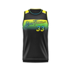  Custom Design and Manufacturing Sports Basketball crew neck sleeveless sublimation printing pattern Color Black Polyester-Spandex blend 4-way stretch OEM/ODM Low MOQ 