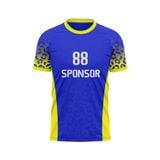 Custom Design and Manufacturing Football Kit Sports crew neck short sleeves sublimation printing pattern Leopard Print Polyester-Spandex blend 4-way stretch OEM/ODM Low MOQ