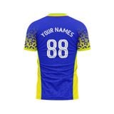 Custom Design and Manufacturing Football Kit Sports crew neck short sleeves sublimation printing pattern Leopard Print Polyester-Spandex blend 4-way stretch OEM/ODM Low MOQ