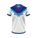 Custom Design and Manufacturing Football Kit Sports crew neck short sleeves sublimation printing pattern Retro white Polyester-Spandex blend 4-way stretch OEM/ODM Low MOQ
