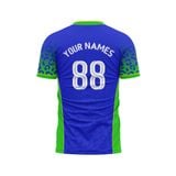 Custom Design and Manufacturing Football Kit Sports crew neck short sleeves sublimation printing pattern Leopard Print Polyester-Spandex blend 4-way stretch OEM/ODM Low MOQ