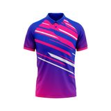 Custom Design and Manufacturing Polo Shirt Sportswear Pickleball & Tennis polo collar short sleeves sublimation printing pattern sports Polyester-Spandex blend 4-way stretch OEM/ODM Low MOQ