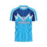 Custom Design and Manufacturing Football Kit Sports crew neck short sleeves sublimation printing pattern Thunder Polyester-Spandex blend 4-way stretch OEM/ODM Low MOQ