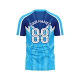 Custom Design and Manufacturing Football Kit Sports crew neck short sleeves sublimation printing pattern Thunder Polyester-Spandex blend 4-way stretch OEM/ODM Low MOQ