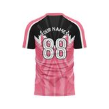 Custom Design and Manufacturing Football Kit Sports crew neck short sleeves sublimation printing pattern Thunder Polyester-Spandex blend 4-way stretch OEM/ODM Low MOQ