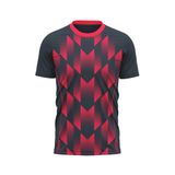 Custom Design and Manufacturing Sports T-Shirt Running crew neck short sleeves sublimation printing pattern Arrow Pattern Polyester-Spandex blend 4-way stretch OEM/ODM Low MOQ