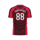 Custom Design and Manufacturing Football Kit Sports crew neck short sleeves sublimation printing pattern Diagonal Lines Polyester-Spandex blend 4-way stretch OEM/ODM Low MOQ