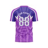 Custom Design and Manufacturing Football Kit Sports crew neck short sleeves sublimation printing pattern Thunder Polyester-Spandex blend 4-way stretch OEM/ODM Low MOQ