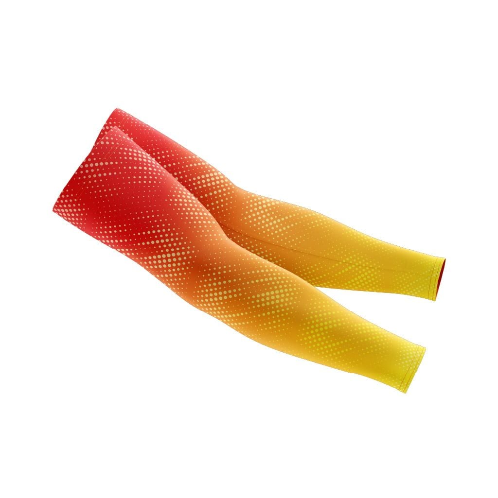  Custom Design and Manufacturing Arm Sleeves Anti UV Sportswear sublimation printing pattern combined with striped Polyester-Spandex blend 4-way stretch OEM/ODM Low MOQ 
