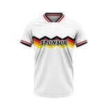 Custom Design and Manufacturing Football Kit Sports crew neck short sleeves sublimation printing pattern Style Germany Polyester-Spandex blend 4-way stretch OEM/ODM Low MOQ