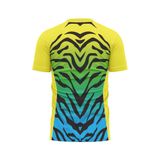 Custom Design and Manufacturing Sports T-Shirt Running crew neck short sleeves sublimation printing pattern Tiger Stripes Polyester-Spandex blend 4-way stretch OEM/ODM Low MOQ