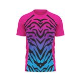 Custom Design and Manufacturing Sports T-Shirt Running crew neck short sleeves sublimation printing pattern Tiger Stripes Polyester-Spandex blend 4-way stretch OEM/ODM Low MOQ