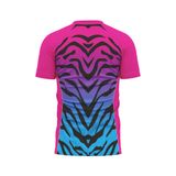 Custom Design and Manufacturing Sports T-Shirt Running crew neck short sleeves sublimation printing pattern Tiger Stripes Polyester-Spandex blend 4-way stretch OEM/ODM Low MOQ