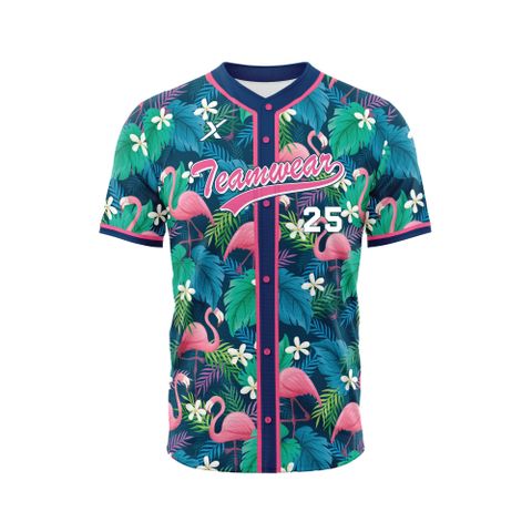 Áo Thun Thể Thao Phong Cách Bóng Chày - Họa Tiết Hoa Lá BC01