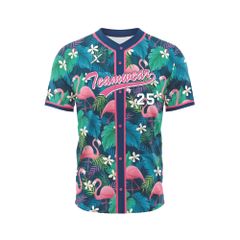 Áo Thun Thể Thao Phong Cách Bóng Chày - Họa Tiết Hoa Lá BC01