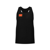 Custom Design and Manufacturing Tank Top Sportswear Running Bonding Seamless sublimation printing pattern Color Black Polyester-Spandex blend 4-way stretch OEM/ODM Low MOQ