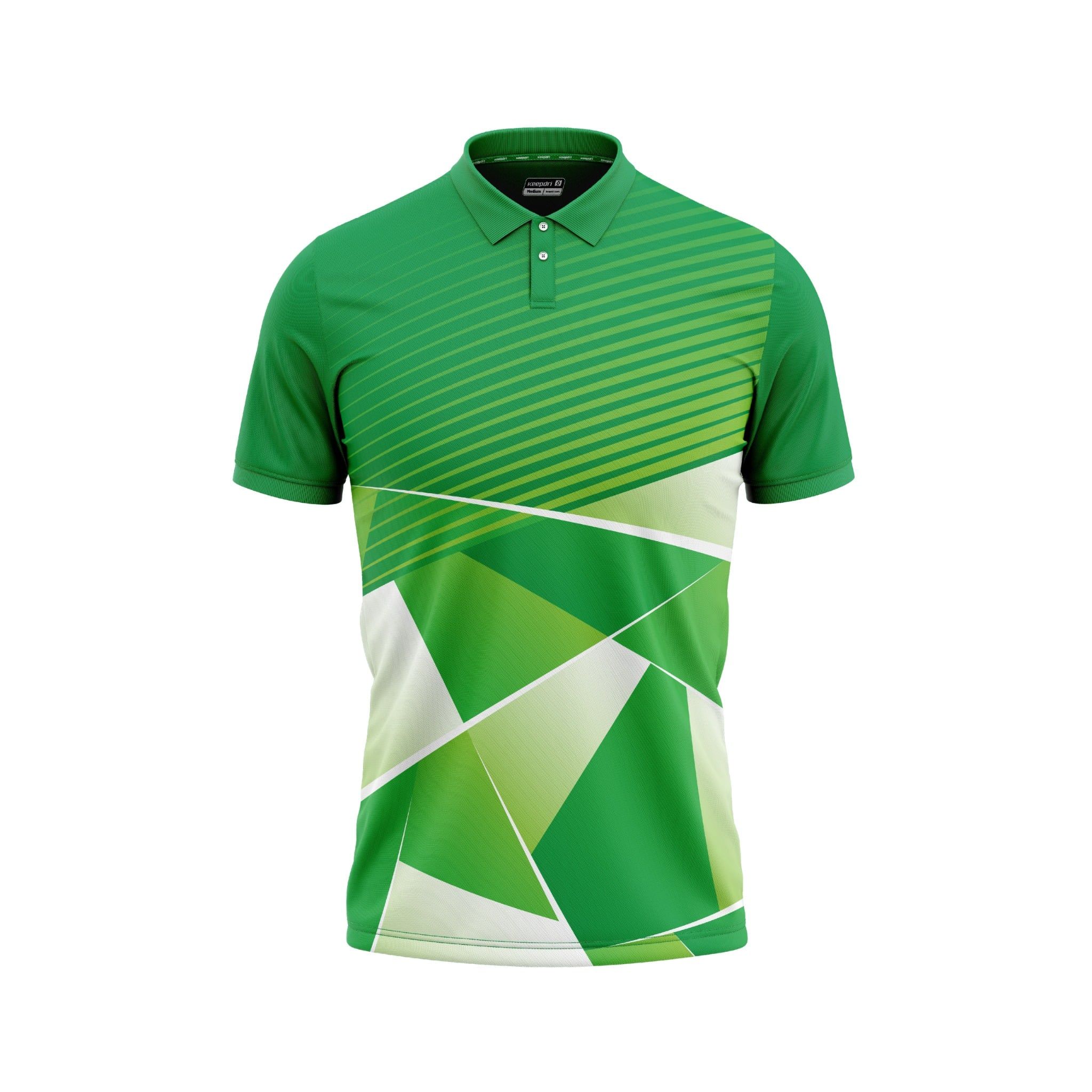  Custom Design and Manufacturing Polo Shirt Sportswear polo collar short sleeves sublimation printing pattern Color Green Polyester-Spandex blend 4-way stretch OEM/ODM Low MOQ 