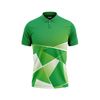 Custom Design and Manufacturing Polo Shirt Sportswear polo collar short sleeves sublimation printing pattern Color Green Polyester-Spandex blend 4-way stretch OEM/ODM Low MOQ