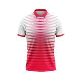 Custom Design and Manufacturing Polo Shirt Sportswear Pickleball & Tennis polo collar short sleeves sublimation printing pattern green red Polyester-Spandex blend 4-way stretch OEM/ODM Low MOQ