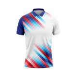 Custom Design and Manufacturing Polo Shirt Sportswear Pickleball & Tennis polo collar short sleeves sublimation printing pattern green red Polyester-Spandex blend 4-way stretch OEM/ODM Low MOQ