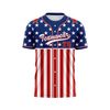 Custom Design and Manufacturing Sports T-Shirt Baseball buttoned crew neck short sleeves sublimation printing pattern Polyester-Spandex blend 4-way stretch OEM/ODM Low MOQ