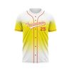 Custom Design and Manufacturing Sports T-Shirt Baseball buttoned crew neck short sleeves sublimation printing pattern Ombre BC07 Polyester-Spandex blend 4-way stretch OEM/ODM Low MOQ