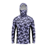 Custom Design and Manufacturing Shirt Khoác Có Mũ Sportswear Câu cá long sleeves sublimation printing camo pattern Polyester-Spandex blend 4-way stretch OEM/ODM Low MOQ